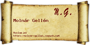 Molnár Gellén névjegykártya